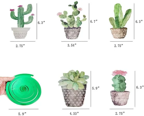 Vista 3 de Decoraciones de cactus hawaiano para fiestas, decoraciones de remolinos colgantes, decoración de fiesta mexicana, decoración de techo, suministros