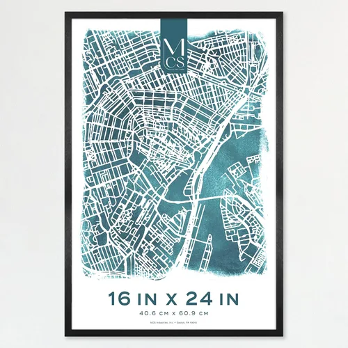 Vista 14 de MCS Edgeline - Marco de póster de metal, para arte de pared, carga trasera, 12 x 18 pulgadas, color negro