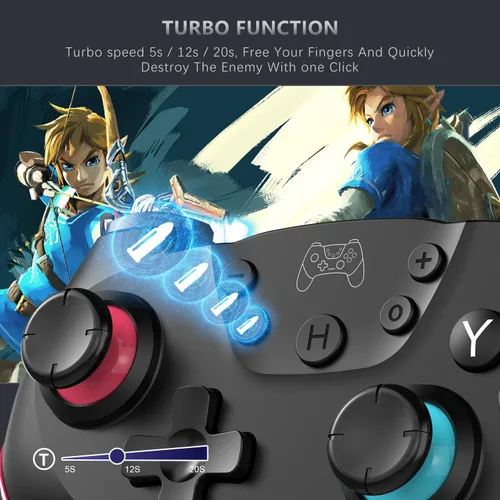 Vista 4 de ASTARRY Switch Controller Wireless Switch Pro Controller Compatible with SwitchSwitch LiteSwitch OLED Programmable Remote Gamepad Joystick with