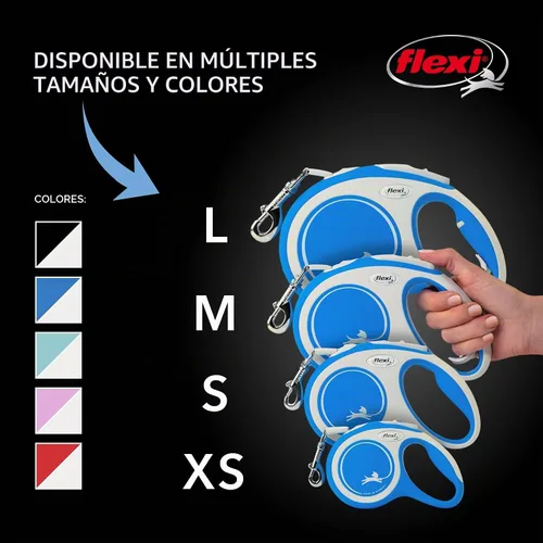 Vista 6 de FLEXI® Comfort XS - Correa retráctil para perro, agarre de 3 dedos, 10 pies