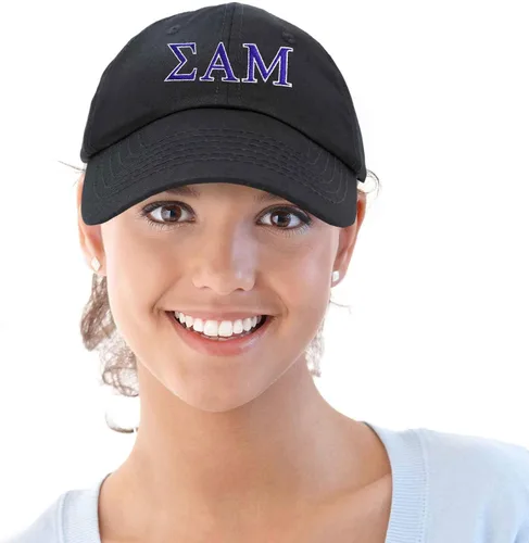 Vista 5 de DALIX Sigma Alpha Mu - Gorro de fraternidad bordado con letras griegas