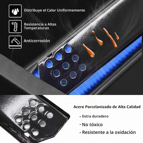 Vista 4 de Criditpid Protector de calor para parrilla, cubierta del quemador, domador de llama para Grill Master 720-0697, 720-0737, piezas de repuesto