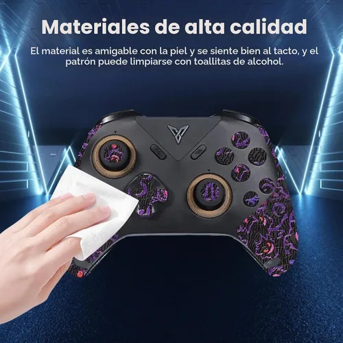 Vista 3 de NOUKAJU [Controlador + botón] Cinta de agarre de cobertura completa para FLYDIGI Vader 5 Pro, kit de actualización profesional de ratones