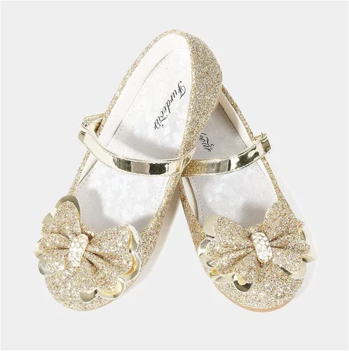 Vista 6 de Furdeour - Zapatos de vestir para niñas tipo Mary Jane, boda, fiesta, damas de honor, zapatos con brillantina, princesa, ballet, zapatos planos