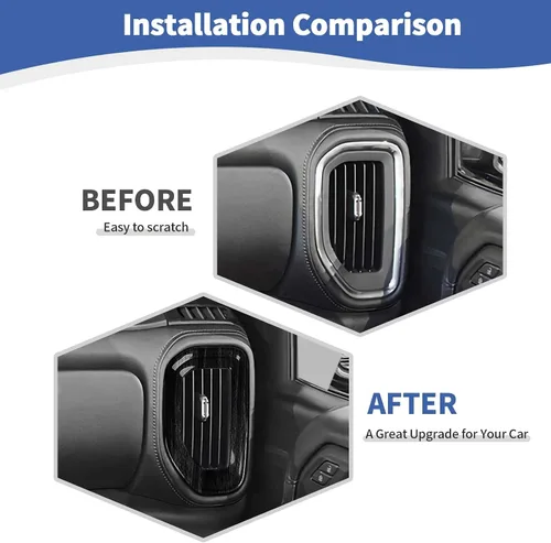 Vista 3 de RT-TCZ Cubierta de ventilación de aire acondicionado lateral para Silverado Dash para Chevy Silverado para GMC Sierra 2019-2022, accesorios