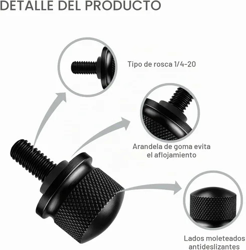 Vista 4 de Tornillo de perno de asiento de aleación de aluminio negro adecuado para Harley Davidson 1996-2024 (1 perno)