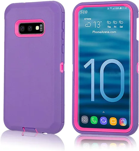 Vista 6 de Carcasa rígida protectora para Samsung Galaxy S10 Plus, diseño de doble capa, Negro-Negro