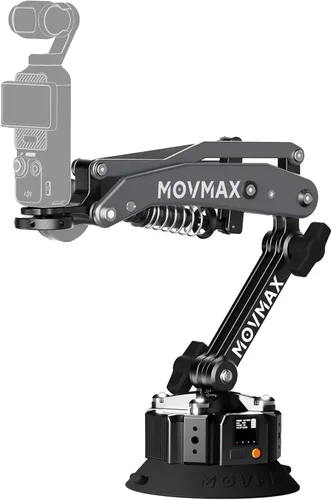 Vista 11 de Movmax Brazo de cuchilla para DJI Pocket 3, insta360/Gopro Hero, soporte de cámara con ventosa con tornillo de 1/4, DJI Osmo Pocket 3 Accesorios