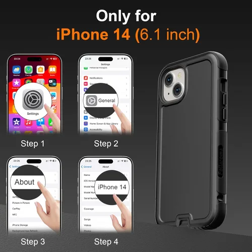 Vista 2 de Follaroma Funda para iPhone 14, compatible con MagSafe, resistente a prueba de golpes, protección anticaídas, cubierta magnética de doble capa