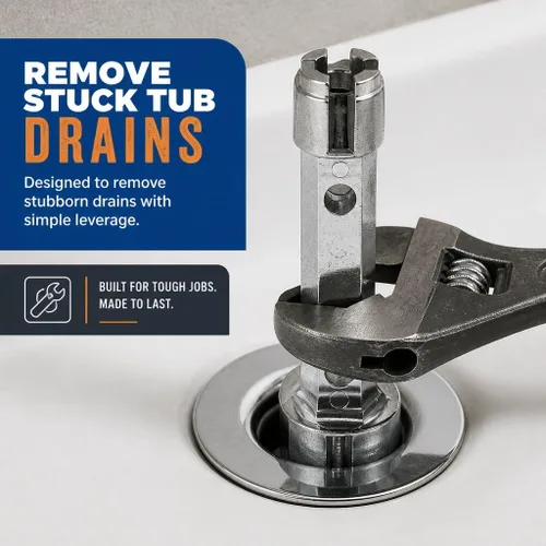 Vista 2 de Prime-Line RP77323 - Llave para desagüe de tina, resistente (paquete individual)