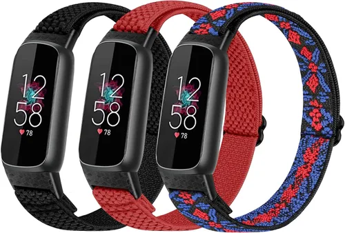 Vista 13 de TumpCez Bandas elásticas de nailon compatibles con correas Fitbit Luxe para mujeres y hombres, elásticas, ajustables, transpirables, cómodas
