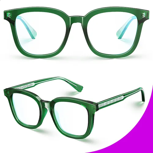 Vista 3 de VISOONE Square TR90 Lightweight Anti Glare UV400 Gaming Computer Glasses