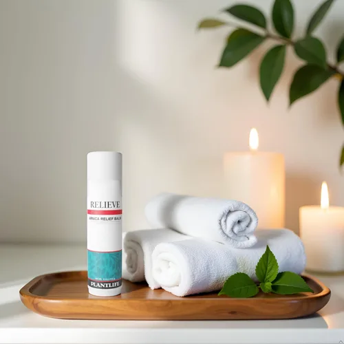 Vista 3 de Plantlife Bálsamo Arnica Relieve – Fabricado con árnica y aceites esenciales 100% puros – Los productos Relieve son una solución homeopática
