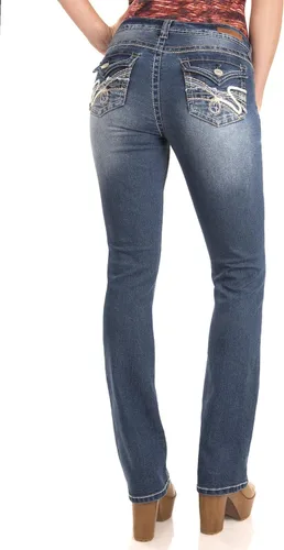 Vista 2 de WallFlower InstaStretch Legendary Jeans con ajuste clásico y corte de bota para mujer