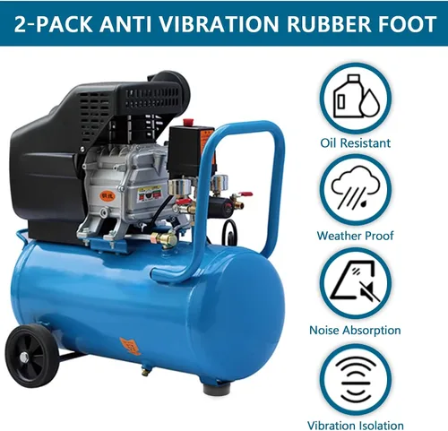 Vista 5 de Pies de goma antivibración resistentes para generadores, lavadoras a presión, compresores de aire y bombas, almohadillas de goma de 1 x 2.5