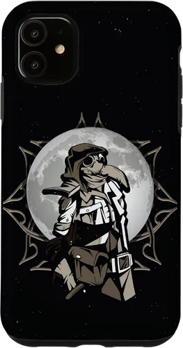 Vista 5 de iPhone 15 Médico de la peste con máscara de médico de la peste y funda de tarjeta del tarot