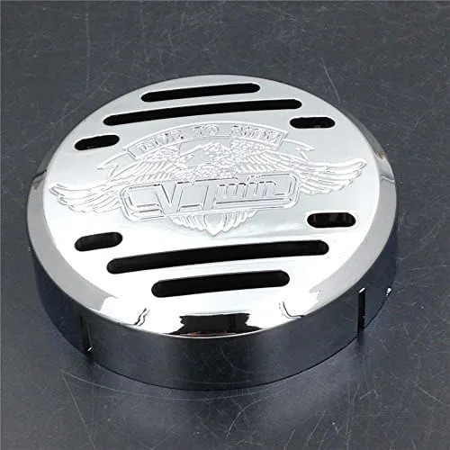 Vista 5 de SMT-Cubierta de bocina compatible con Kawasaki Vulcan 800 Vstar 650 1100 Classic Silverado Negro [B00RNIU796]