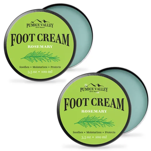 Vista 11 de Pumice Valley Crema de bálsamo para pies secos y agrietados, bálsamo hidratante natural para callos y pies secos (paquete de 2, lavanda)