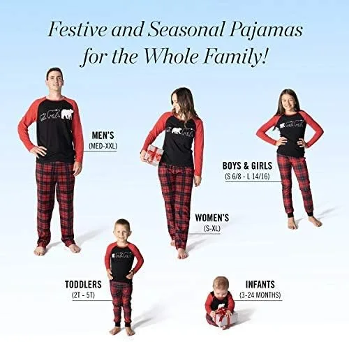 Vista 3 de JumpOff Jo - Matching Family, Mens, Womens, Kids, Infant Pajamas Set, Sizes Infant-Adult 2XL, Bear, Christmas Designs