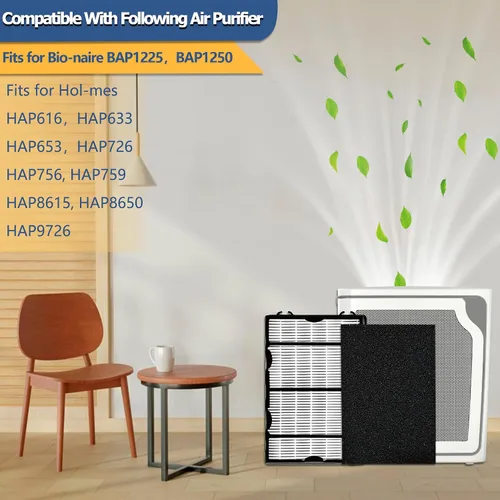 Vista 4 de HAPF600 - Filtros HEPA de repuesto para filtro purificador de aire Holmes B, HAP615, HAP625, HAP650, HAP8650, reemplaza la pieza # HAPF600D