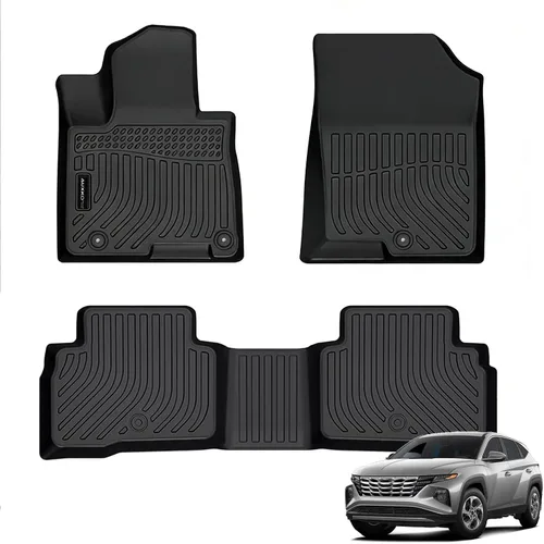 Vista 14 de Auxko Revestimiento de carga para todo tipo de clima, apto para Hyundai IONIQ 5 y 2025 IONIQ 5 N TPE 2022-2024, accesorios de alfombrilla de goma