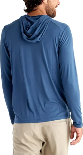 Vista 2 de Free Fly Sudadera con capucha de bambú para hombre, secado rápido, transpirable, con protección solar UPF 50+