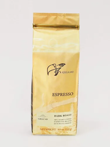 Vista 5 de Aquilaland Espresso premium, tostado oscuro, 100% arábica, 8.8 onzas (café molido)
