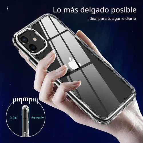 Vista 8 de JJGoo Compatible con iPhone 11 Funda transparente, transparente a prueba de golpes, delgada, antiarañazos, carcasa protectora de policarbonato duro