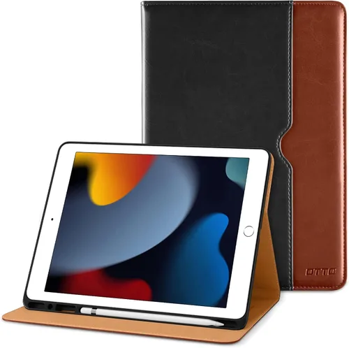 Vista 16 de DTTO Funda para iPad de 9ª/8ª/7ª Generación de 10.2 Pulgadas 2021/2020/2019, Funda de Soporte Folio Empresarial de Cuero Premium con Soporte