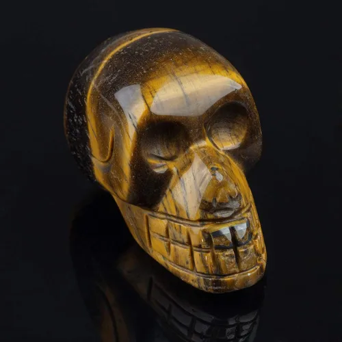 Vista 5 de Rockcloud Péndulo de punto de cristal energético y piedra curativa humana Reiki Skull Figurine Kits de meditación para adivinación radiestesia
