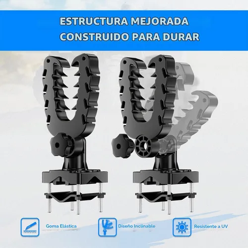 Vista 2 de KEMIMOTO Soporte de herramientas para ATV, montaje de herramientas de caza, agarres de soporte de arco con correas de goma compatibles con bicicleta