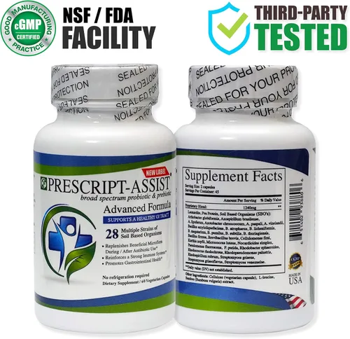 Vista 2 de Prescript Assist - Prebióticos y probióticos para la salud digestiva e inmunológica con proteína de guisante avanzada, 28 cepas de microflora