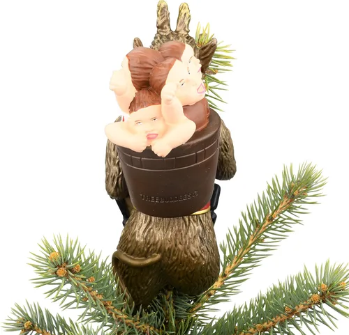 Vista 4 de Tree Buddees Creepy Krampus - Decoración para árbol de Navidad o Halloween, grande, 10 pulgadas