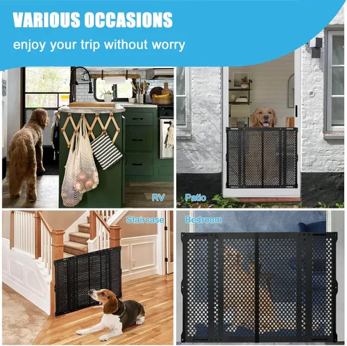 Vista 6 de Protector de Puerta con Malla de RV para Perros, Protectores de Rejilla de Entrada de RV de Aleación de Aluminio Ajustables, Accesorios de Defensa
