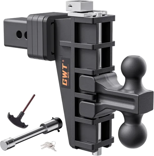 Vista 10 de GWTAUTO Enganche de remolque ajustable con gancho, enganche de caída de triple bola (1-7/8 x 2 x 2-5/16 pulgadas), se adapta a receptor de 2
