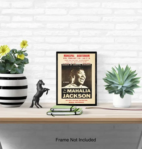 Vista 4 de Póster de Mahalia Jackson – Música Gospel – Arte de pared afroamericano – Historia negra – Cultura negra – Decoración de pared de mujeres