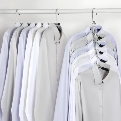 Vista 7 de TOPIA HANGER Percha para Ropa que Ahorra Espacio, Perchas de 6 Niveles para Camisas y Abrigos que Ahorran Espacio Sin Protuberancia en los Hombros