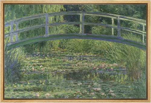 Vista 37 de wall26 Claude Monet - Paseo del acantilado en Pourville - Arte moderno impresionista - Lienzo enmarcado para arte para el hogar, 16 x 24 pulgadas