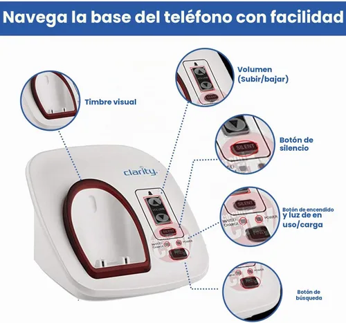 Vista 3 de Clarity XLC3.4+ 59234 Teléfono inalámbrico amplificado