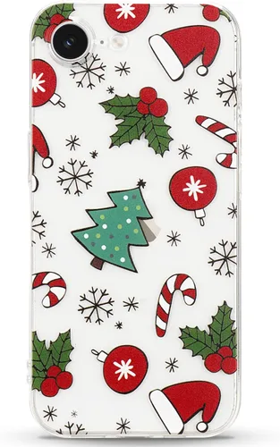 Vista 52 de LCHULLE Compatible con iPhone SE 2022/2020 Funda para iPhone 8 iPhone 7 Funda de Navidad Santa Vacaciones Diseño Transparente Claro Mujeres Hombres