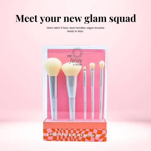 Vista 2 de SEPHORA COLLECTION - Juego de brochas para rostro y ojos (5 piezas)