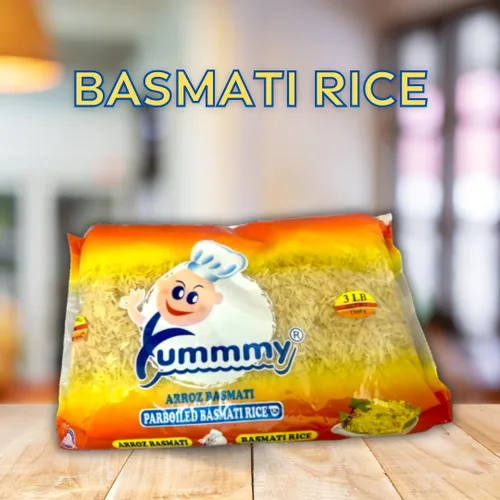 Vista 5 de Yummmy Arroz aromático Basmati Parboiled, Arroz Basmati, 3 libras (48 onzas), certificado Kosher, apto para diabéticos