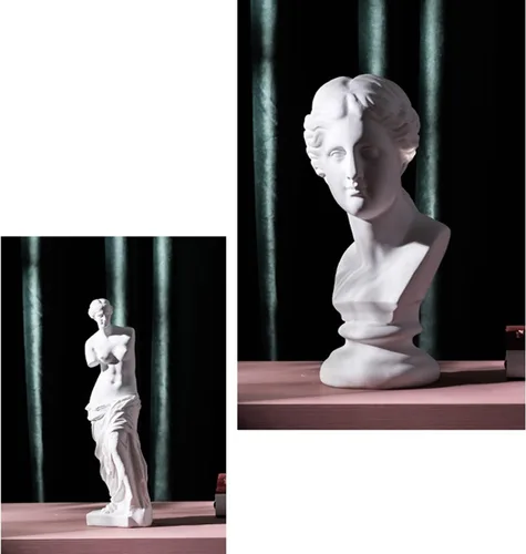 Vista 6 de ECYC Escultura clásica de David Busts de 6 pulgadas, escultura de resina