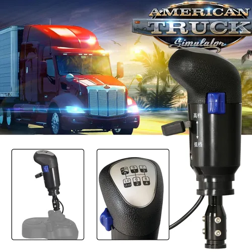 Vista 4 de USB Truck Simulator Shifter - Gearshifter Knob for ATS ETS2 PC Racing shifter For THRUSTMASTER TH8A and Logitech G29 G27 G25 G920 H Gearshift USB