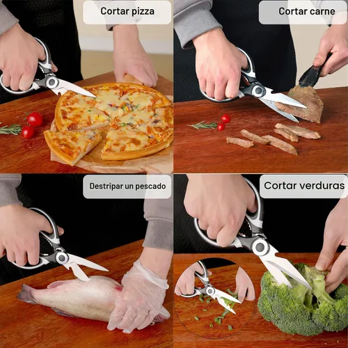 Vista 3 de OMDAR Kitchen Scissors 3 Pack - Replacement - Stainless Steel Cooking Shears for Cutting Meat, Food, Fish, Poultry Multipurpose Sharp Sissors for