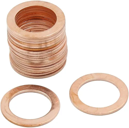 Vista 35 de X AUTOHAUX Anillo de sellado plano de cobre métrico M6 x 0.354 in x 0.039 in para tuerca de tornillo