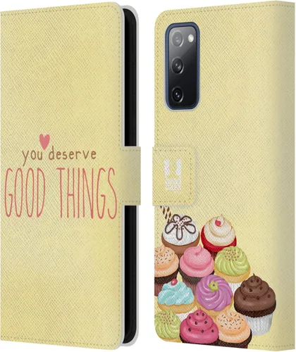 Vista 263 de Head Case Designs Assortment Cupcakes Happiness Leather Wallet Case Compatible with Samsung Galaxy A07 4G Surtido