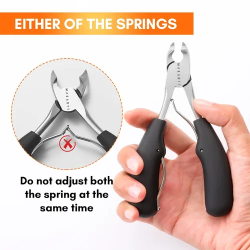 Vista 4 de Makartt Cortaúñas para uñas encarnadas con elevador de uñas, juego de podólogo de acero inoxidable para uñas gruesas, herramientas de manicura