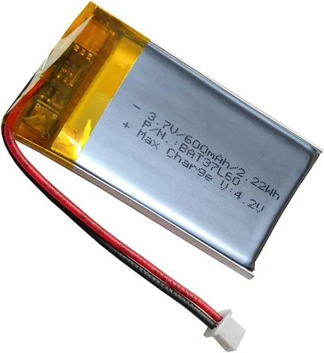 Vista 3 de AOLIKES Batería recargable 902035 de 3.7 V 600 mAh 2.22 Wh, con conector JST Ph1.25/2P, cable de cable para altavoz Bluetooth, mini DVR