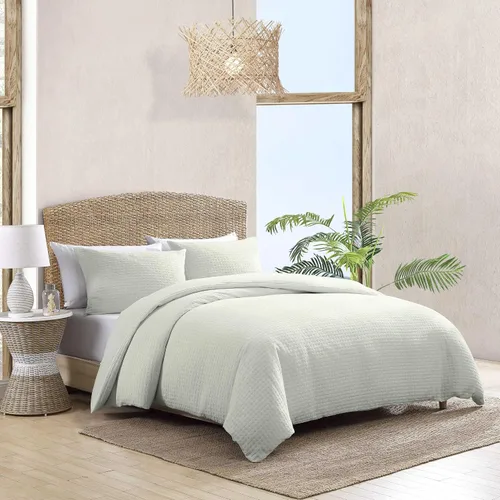 Vista 7 de Tommy Bahama - Juego de funda de edredón tamaño Queen, juego de cama liso texturizado con fundas a juego, ideal para todas las estaciones